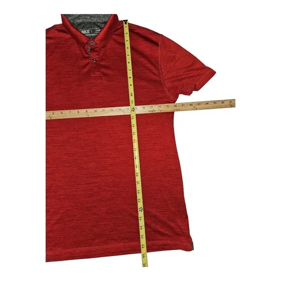 BKE Polo Shirt Large Men's Short Sleeve Red Performance Fabric Casual Preppy - Picture 3 of 6